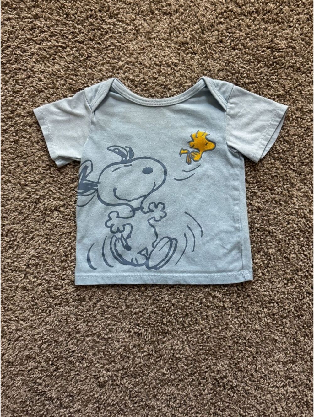 Peanuts Baby T-Shirt with Snoopy and Woodstock Print | Size 3-6 Months